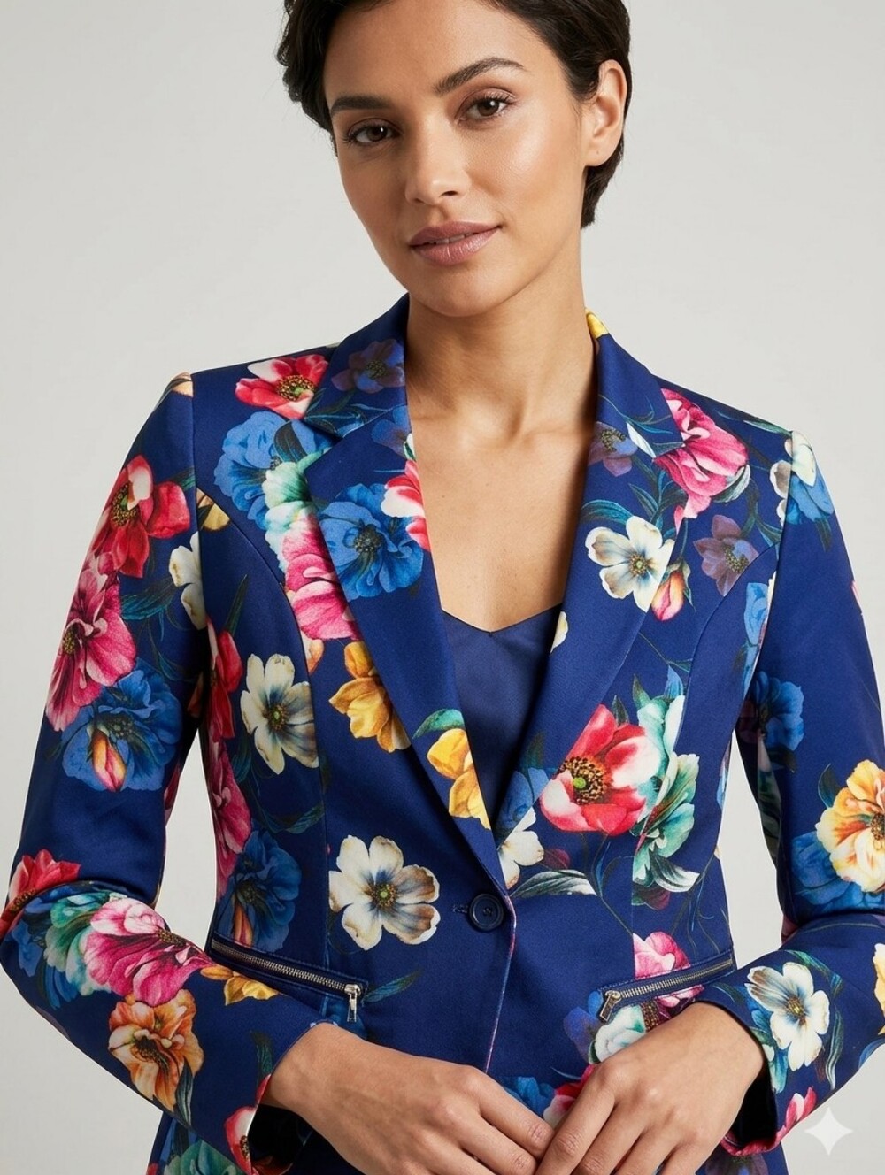 ✨NWT✨ Another Story Blue Floral Blazer Jacket Women's Size Large